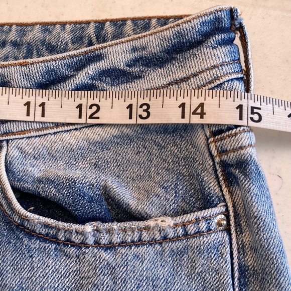 Zara Basic Denim : Distressed with Floral Embroidery - Picture 8 of 9